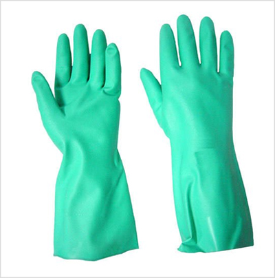 rubber hand gloves for chemical handling